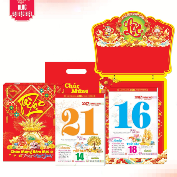 Lịch Bloc Đại Đặc Biệt - Tài Lộc Mai Mắn - 17 x 24 cm - Sách Thời Đại NST08