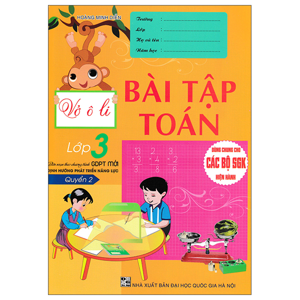 Sách Vở Ô Li Bài Tập Toán Lớp 3 - Tập 2 - Hoàng Minh Diễn