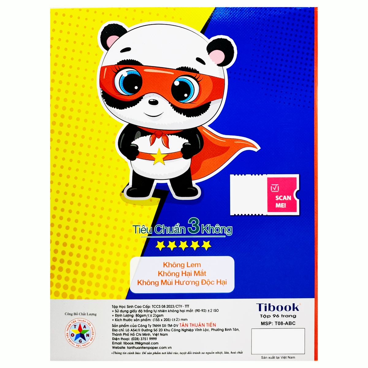 Tibook Logo Tập Học Sinh ABC - 4 Ô Ly - 96 Trang 80 gsm - Tibook T08-ABC (Mẫu Bìa ...