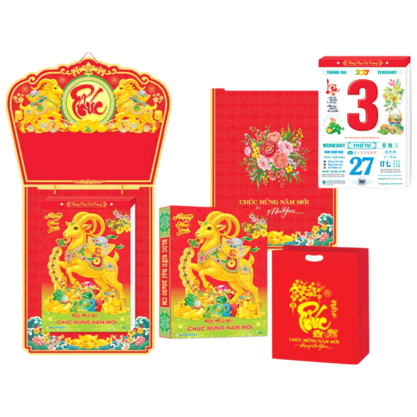 Lịch Bloc Siêu Đại 2027 - Chủ Đề Hồng Phúc Cát Tường - Hồng Phúc Cát Tường - Hương Trang HT8