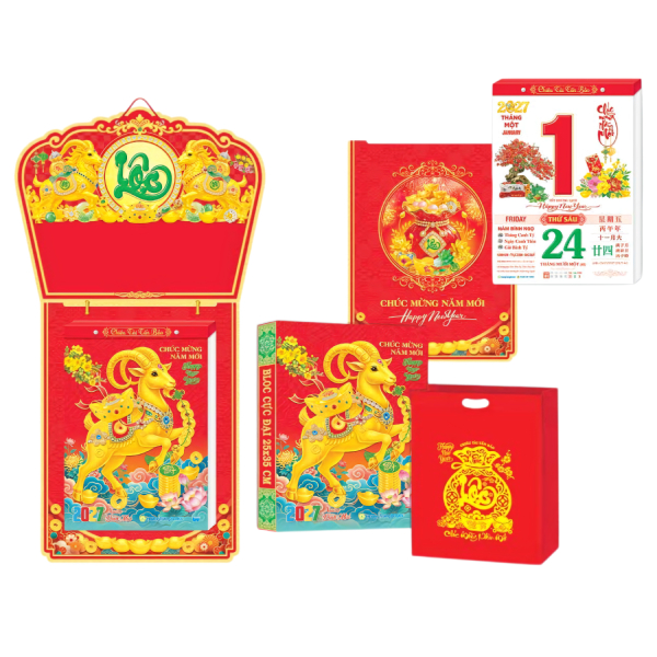 Lịch Bloc Cực Đại 2027 - Chủ Đề Chiêu Tài Tấn Bảo - Đinh Mùi Phát Lộc - Hương Trang HT6