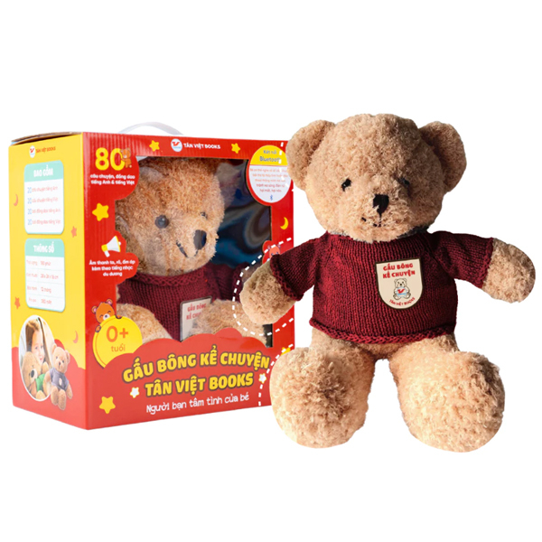 Gấu Bông Kể Chuyện - Người Bạn Tâm Tình Của Bé - Màu Đỏ