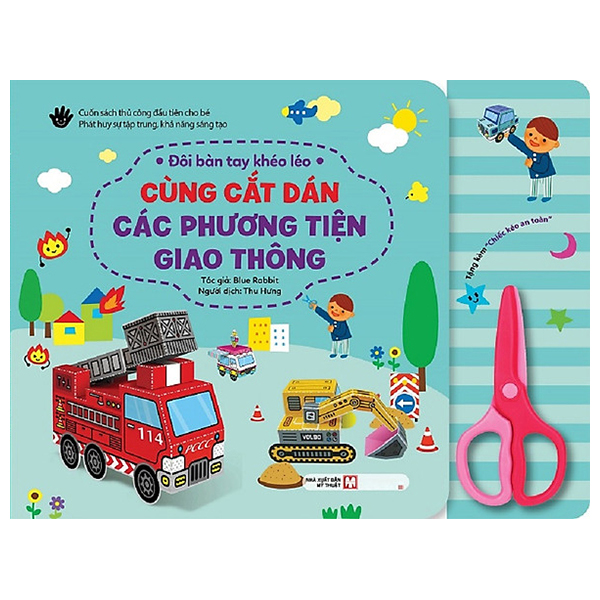 Sách Đôi Bàn Tay Khéo Léo - Cùng Cắt Dán Các Phương Tiện Giao Thông - B - Blue Rabbit