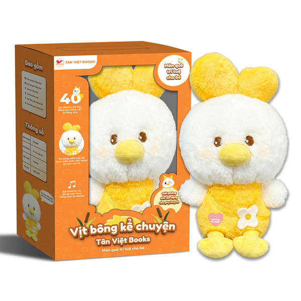 Vịt Bông Kể Chuyện - Món Quà Trí Tuệ Cho Bé Size 25cm