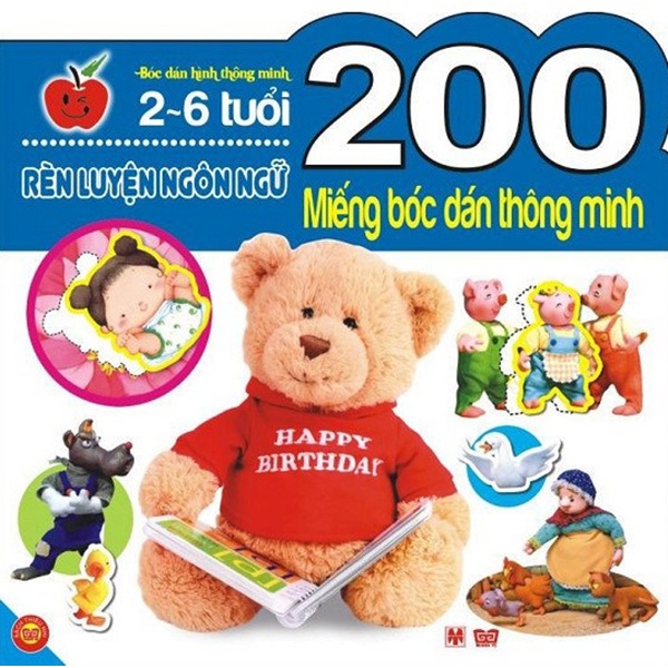200 Miếng Bóc Dán Thông Minh - Rèn Luyện Ngôn Ngữ (Tái Bản)