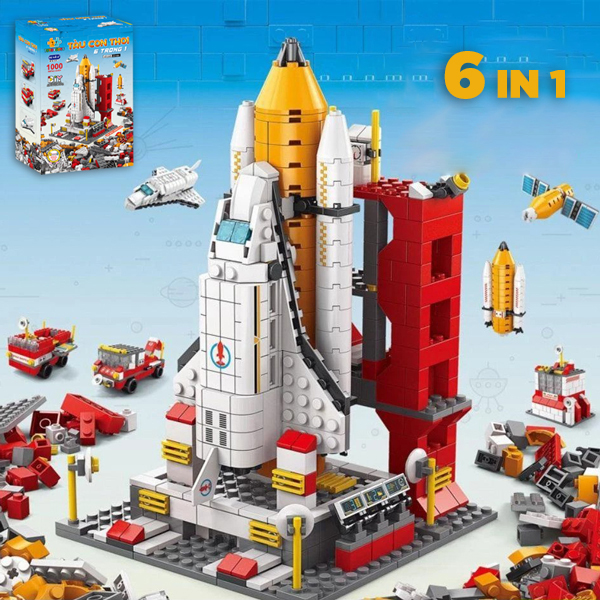 Đồ Chơi Lắp Ráp Tàu Con Thoi 6 Trong 1 - Space Shuttle - Toys&Joys 8832-1 (1000  Mảnh Ghép)
