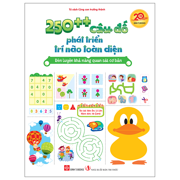 Sách 250++ Câu Đố Phát Triển Trí Não Toàn Diện - Rèn Luyện Khả Năng - Hâm Âm