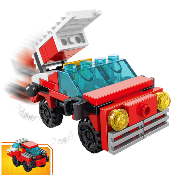 Đồ Chơi Lắp Ráp Robot Cứu Hỏa Biến Hình 8 Trong 1 - Toys&Joys 8616-6 (49 Mảnh Ghép)