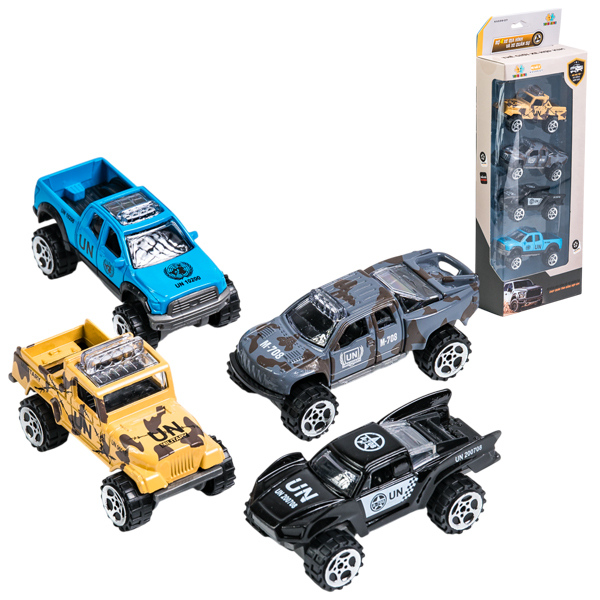 Bộ 4 Đồ Chơi Mô Hình Xe Địa Hình Và Xe Quân Sự Chạy Quán Tính Bằng Hợp Kim - Toys&Joys KX599_07