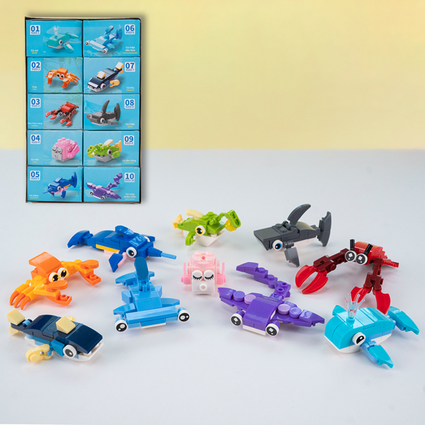 Bộ 10 Đồ Chơi Lắp Ráp Động Vật Biển Kỳ Thú - Toys&Joy 9103 (274 Mảnh Ghép)