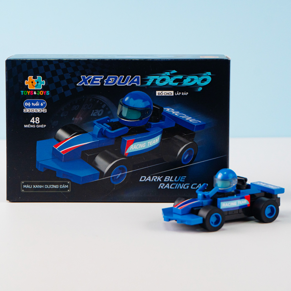 Đồ Chơi Lắp Ráp Mô Hình Xe Đua Tốc Độ - Toys&Joy 33053_2 - Màu Xanh Dương Đậm (48 Mảnh Ghép)