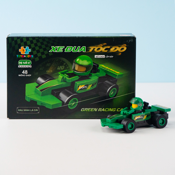 Đồ Chơi Lắp Ráp Mô Hình Xe Đua Tốc Độ - Toys&Joy 33053_3 - Màu Xanh Lá Cây (48 Mảnh Ghép)