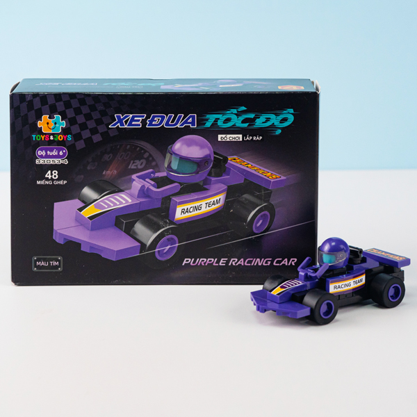 Đồ Chơi Lắp Ráp Mô Hình Xe Đua Tốc Độ - Toys&Joy 33053_4 - Màu Tím (48 Mảnh Ghép)