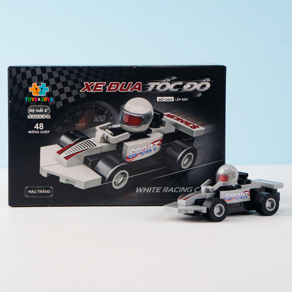 Đồ Chơi Lắp Ráp Mô Hình Xe Đua Tốc Độ - Toys&Joy 33053_5 - Màu Trắng (48 Mảnh Ghép)