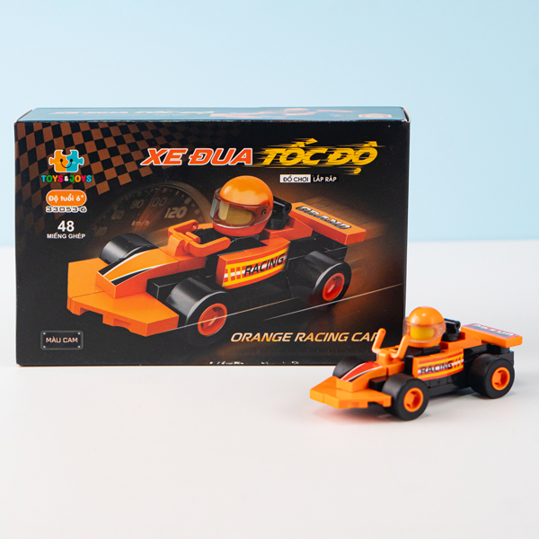 Đồ Chơi Lắp Ráp Mô Hình Xe Đua Tốc Độ - Toys&Joy 33053_6 - Màu Cam (48 Mảnh Ghép)