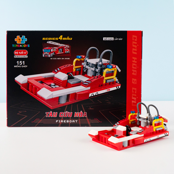 Đồ Chơi Lắp Ráp Mô Hình Tàu Cứu Hỏa - Toys&Joy 88028C (151 Mảnh Ghép)