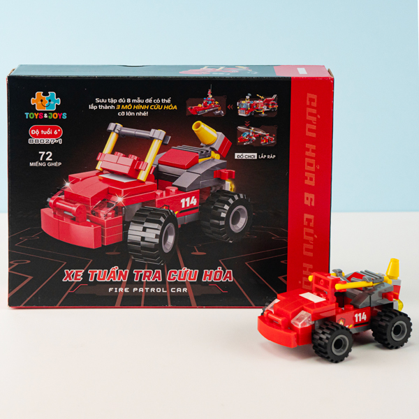 Đồ Chơi Lắp Ráp Mô Hình Xe Tuần Tra Cứu Hỏa - Toys&Joy 88027_1 (72 Mảnh Ghép)