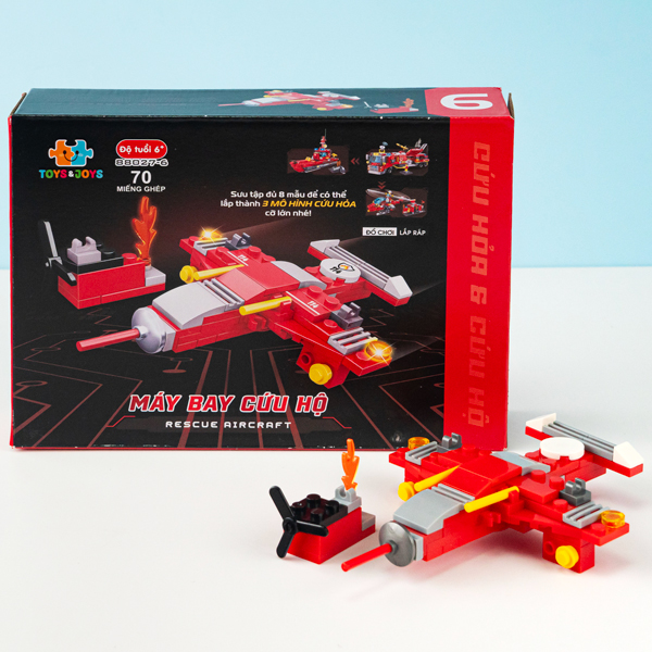 Đồ Chơi Lắp Ráp Mô Hình Máy Bay Cứu Hộ - Toys&Joy 88027_6 (70 Mảnh Ghép)