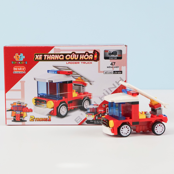Đồ Chơi Lắp Ráp Mô Hình Xe Thang Cứu Hỏa - Toys&Joy 8089A_1 (47 Mảnh Ghép)