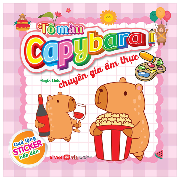 Sách Tô Màu Capybara - Chuyên Gia Ẩm Thực - Gia Huy
