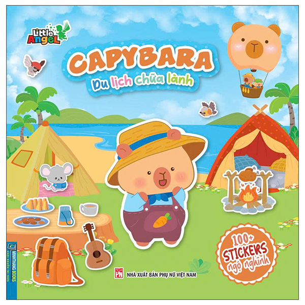 Sách Capybara - Du Lịch Chữa Lành - 100+ Stickers Ngộ Nghĩnh - Little Angel