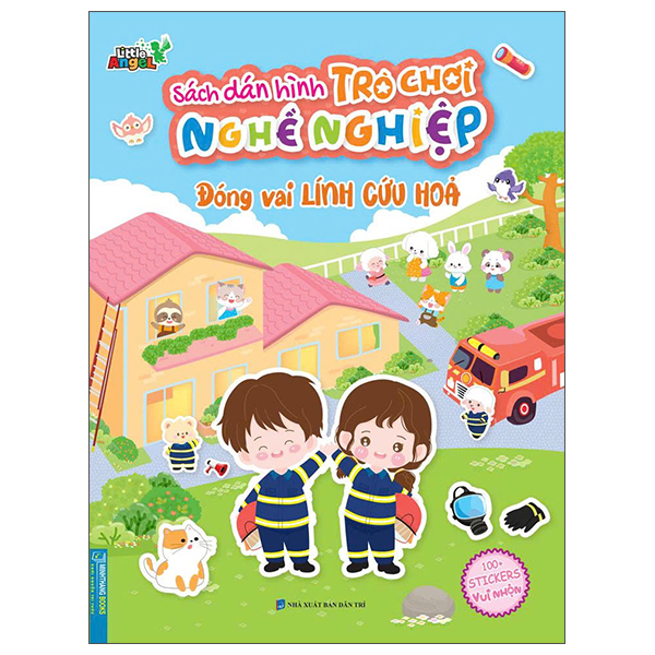 Sách Sách Dán Hình Trò Chơi Nghề Nghiệp - Đóng Vai Lính Cứu Hoả - Linh Linh