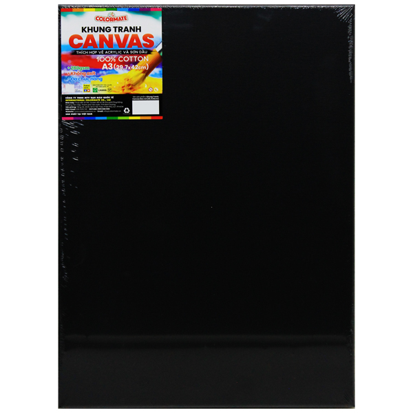 Khung Tranh Canvas A3 - Colormate 114612 - Màu Đen