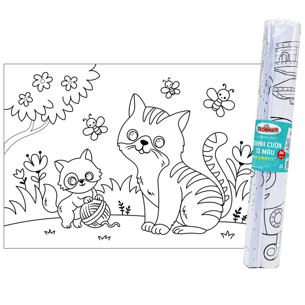 Tranh Cuộn Tô Màu A4 - Colormate 114780 (5 Tờ/Xấp)