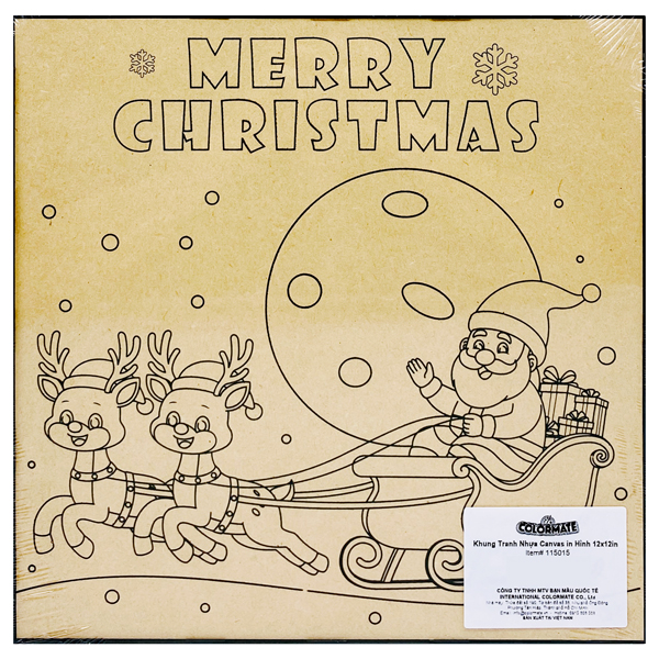 Khung Tranh Nhựa Canvas In Hình - 12 x 12 inch - Colormate 115015 - Ông Già Noel