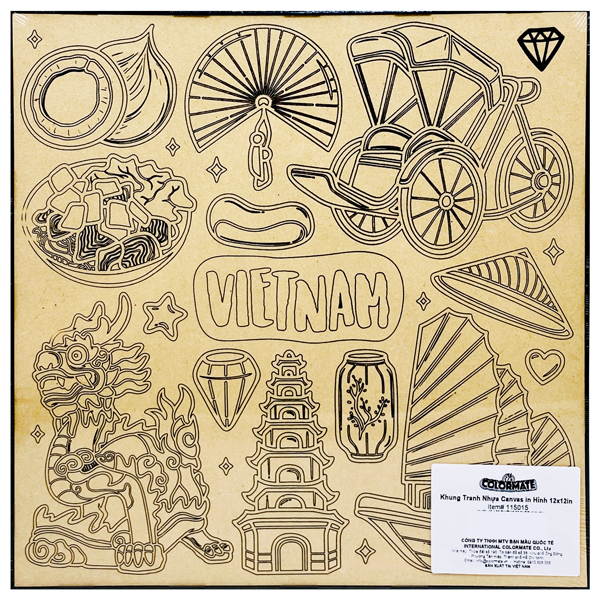 Khung Tranh Nhựa Canvas In Hình - 12 x 12 inch - Colormate 115015 - Việt Nam 2