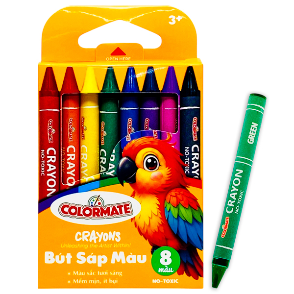 Hộp 8 Bút Sáp Màu - Colormate 115190
