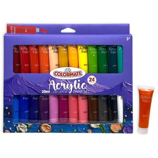 Bộ 24 Tuýp Màu Vẽ Acrylic 20 ml - Colormate 115282