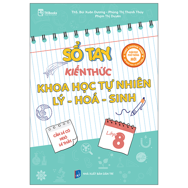 Sách Sổ Tay Kiến Thức Khoa Học Tự Nhiên Lý-Hóa-Sinh Lớp 8 - Phạm Hồng
