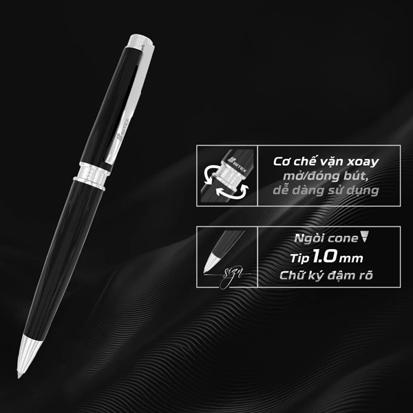 Bút Bi ký 1.0 mm - Bitex SI01 - Mực Xanh