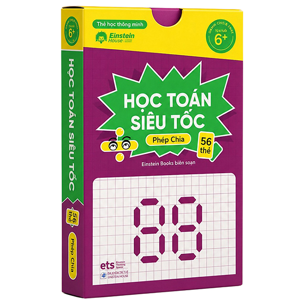 Flashcard - Thẻ Học Thông Minh - Học Toán Siêu Tốc - Phép Chia (56 Thẻ)