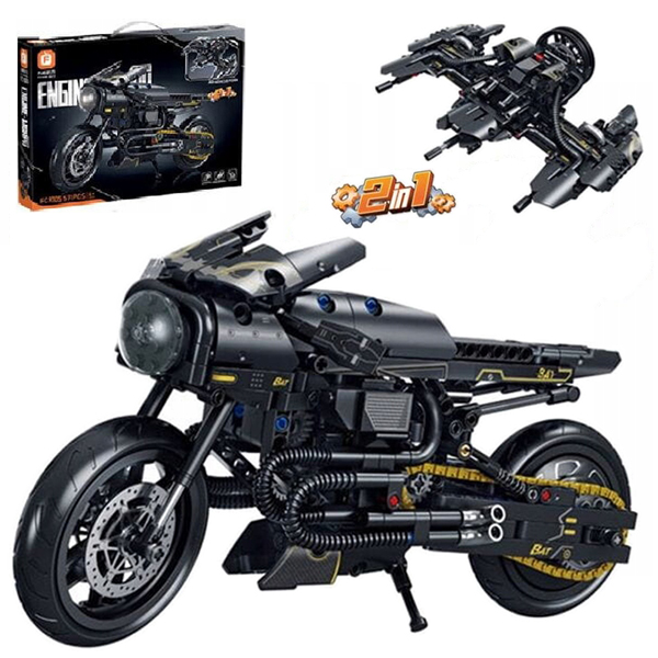 Đồ Chơi Lắp Ráp 2 In 1 - Xe Moto Engine Morph Biến Hình Phi Cơ Chiến Đấu - Forange Block FC9305 (571 Mảnh Ghép)