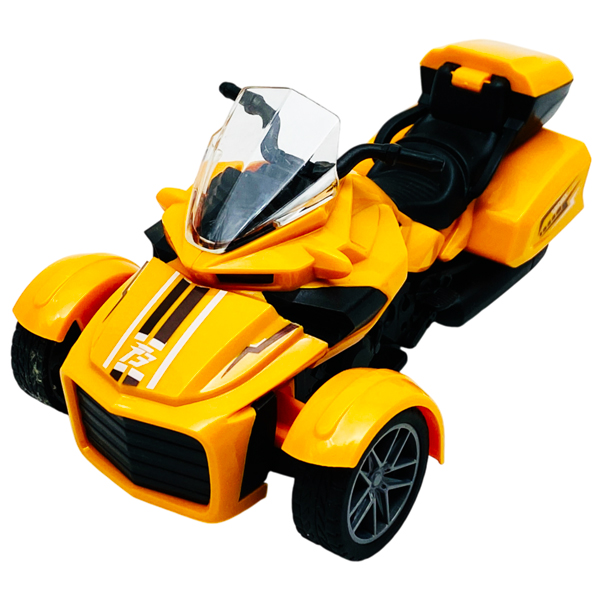 Đồ Chơi Siêu Xe 3 Bánh Spyder Bản Hybrid Chạy Trớn - Six-Six-Zero 7577 (850-11) - Màu Vàng