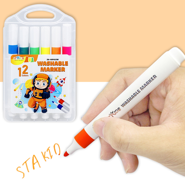Hộp 12 Bút Dạ Xóa Được - Stakids MP012W