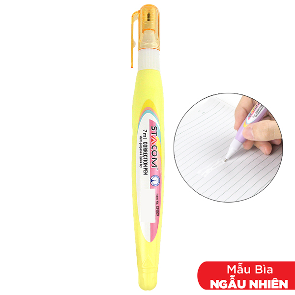 Bút Xoá Dẹp Thân Màu Pastel 7 ml - Stacom CP107P (Màu Thân Bút Giao Ngẫu Nhiên)