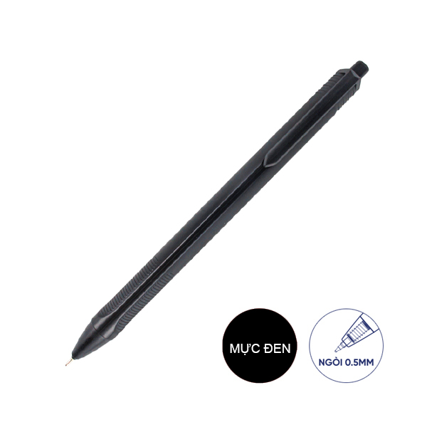 Bút Bi Thân Tam Giác Màu Pastel 0.5 mm - Stacom BP1105_A - Mực Đen