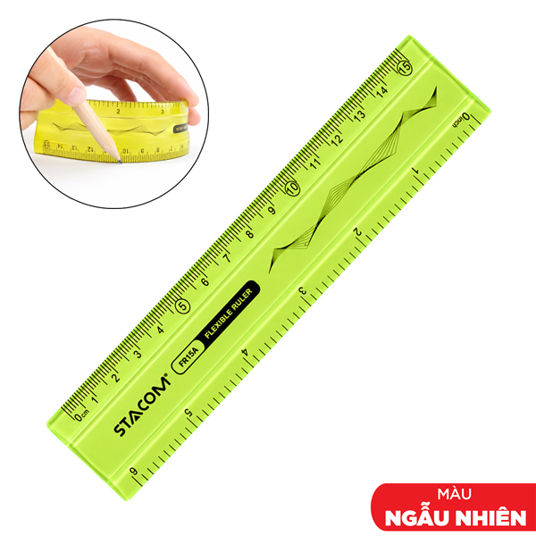 Thước Nhựa Dẻo 15cm - Stacom FR15A (Mẫu Màu Giao Ngẫu Nhiên)