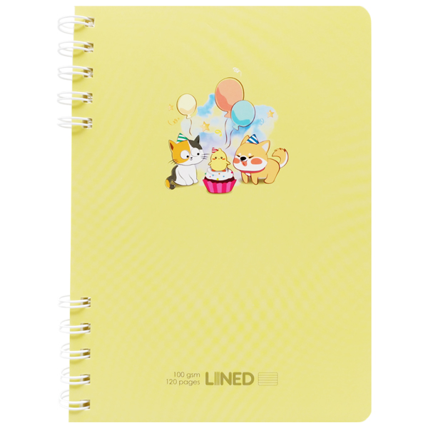 Sổ Lò Xo A5 - Kẻ Ngang - 120 Trang 100gsm - Thiên Long MB-025 - Màu Vàng