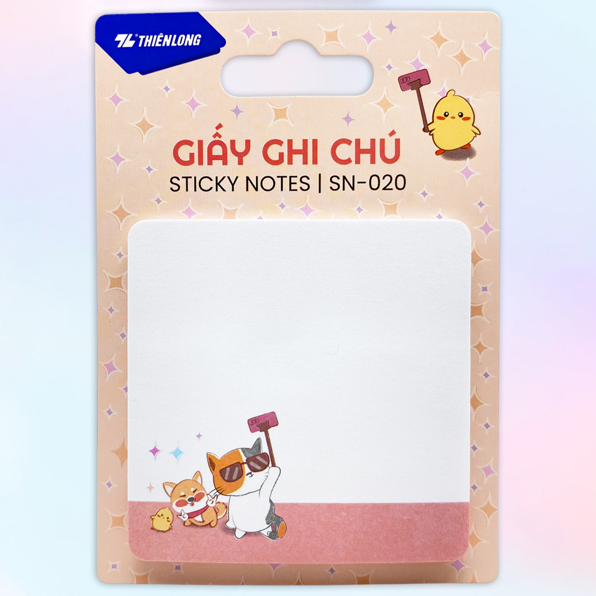 Giấy Ghi Chú Besties - 70 x 70 mm - Thiên Long SN-020 (40 Tờ/Xấp) - Màu Hồng Cam