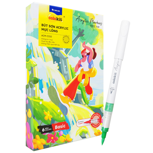 Hộp 6 Bút Sơn Acrylic Mực Lỏng - Colokit ACM-C010