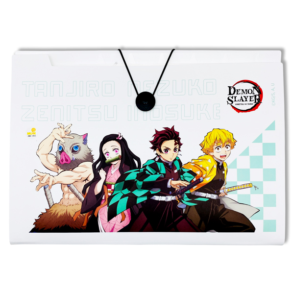 Cặp Tài Liệu 8 Ngăn A4 - Thanh Gươm Diệt Quỷ - Thiên Long DF-006/DS - Màu Trắng