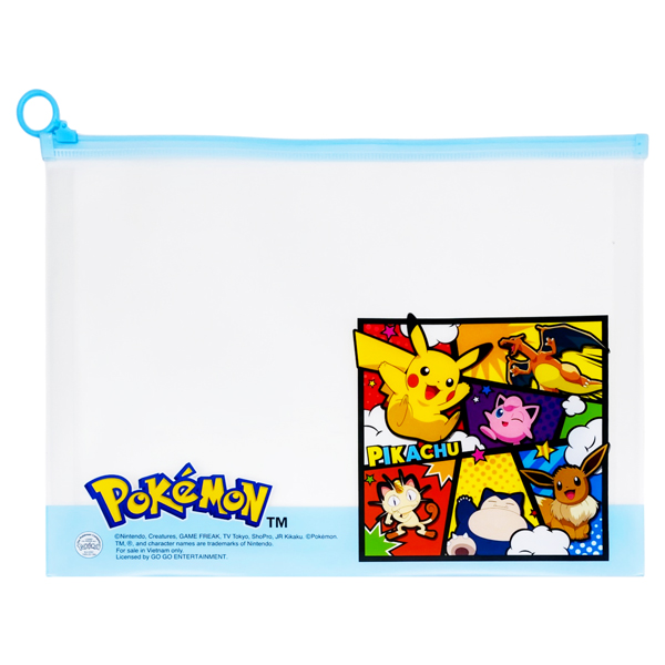 Túi Tài Liệu Pokemon A4 - Thiên Long CBF-009/PKM - Màu Xanh