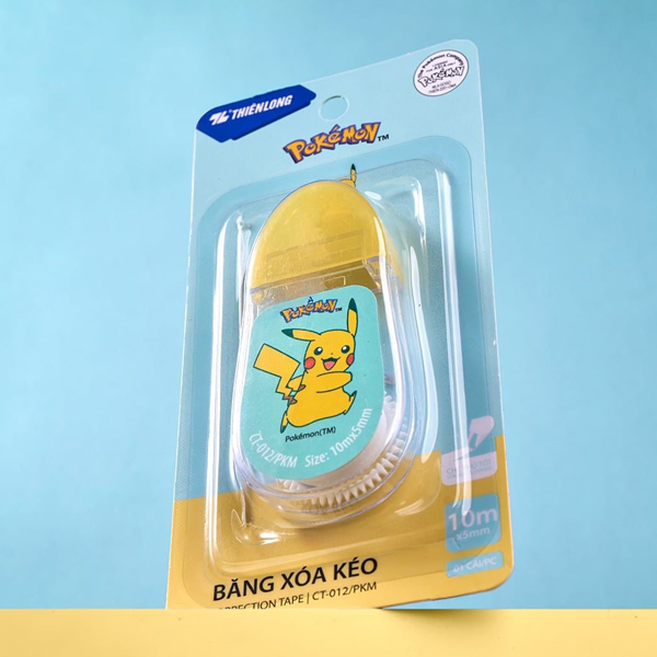 Băng Xóa Kéo Pokemon - 5 mm x 10 m - Thiên Long CT-012/PKM - Pika