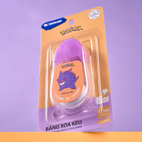 Băng Xóa Kéo Pokemon - 5 mm x 10 m -  Thiên Long CT-012/PKM - Gengar