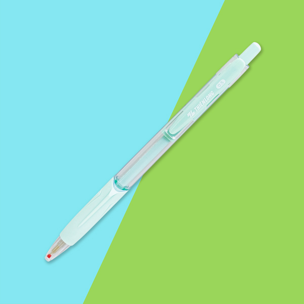 Bút Bi 0.5 mm - Thiên Long TL-098 - Mực Xanh - Thân Màu Xanh Lá