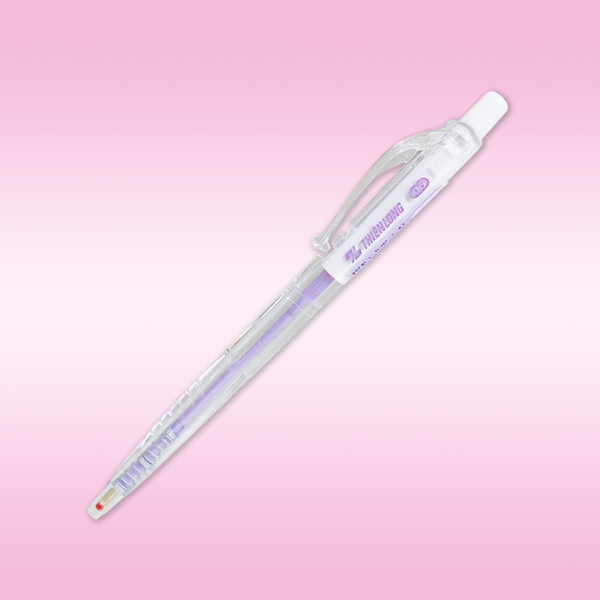 Bút Bi 0.5 mm - Thiên Long TL-107 - Mực Xanh - Ống Mực Tím